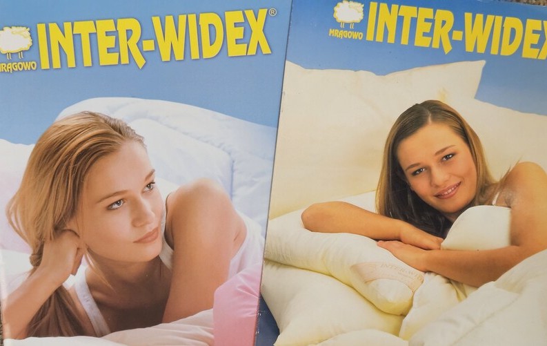 Stary katalog kołder Inter-Widex lata 90 kołdra poliestrowa